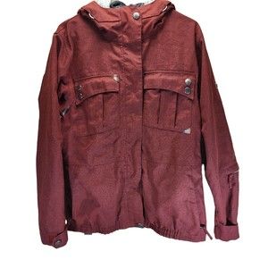 Ride Snowboards Capp3l Cappel Ski Snowboard Jacket Mens Medium Maroon Waterproof